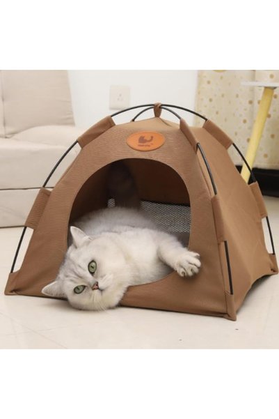 AOMIGE Fluffy Cat House Dog Bed, Cat Cave Nest Soft Warm Puppy Tent with Remo...