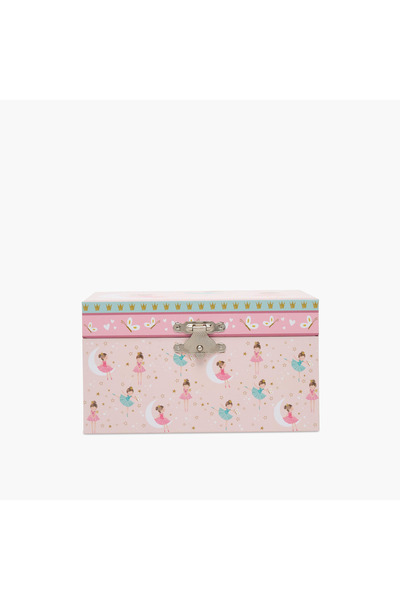 Findz 1 Compartment Jewellery Organizer Ballerina Print - 14.8x10.6x8.5 cm