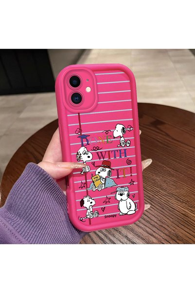 ucuc حافظة من السيليكون باللون الأحمر الوردي متوافقة مع هاتف iPhone 11، حافظة...