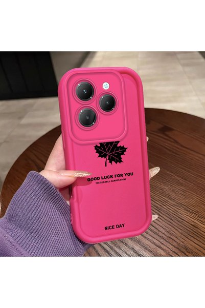 ucuc حافظة متوافقة مع هاتف Infinix Hot 40/40 Pro من السيليكون باللون الأحمر ا...