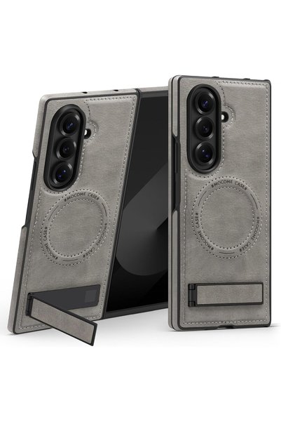 Generic Faux Leather Strong Magnetic for Samsung Galaxy Z Fold7 case,[Mag-saf...