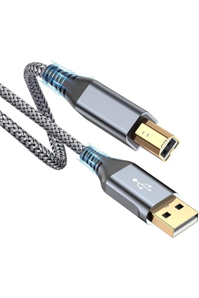 Generic كابل طابعة بطول 2 متر، كابل USB-A إلى USB-B، سلك طابعة وماسح ضوئي عال...