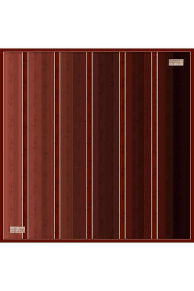 LA BOUTIQUE Sura Pure Silk Scarf 2654 05 Plum Burgundy Slogan Pattern