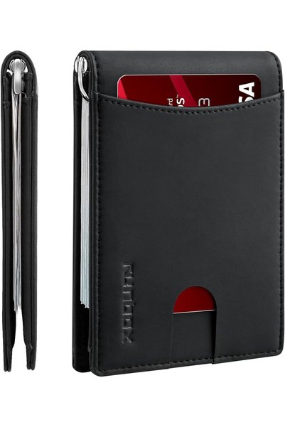 Generic Slim Money Clip Wallets for Men RFID Blocking 11 Card Holder Minimali...