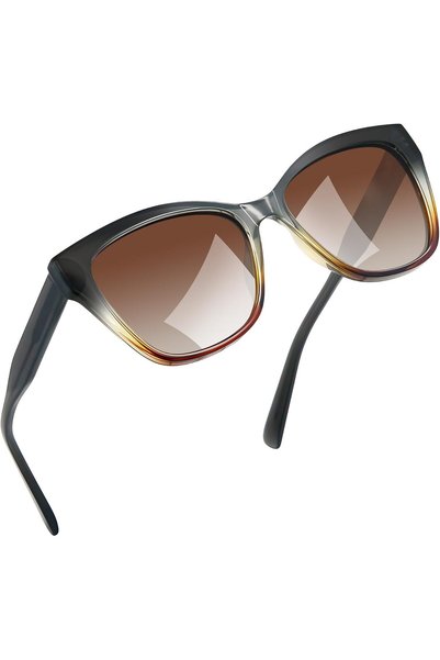 Generic Polarized Sunglasses for Women Oversized Cat Eye UV400 Protection