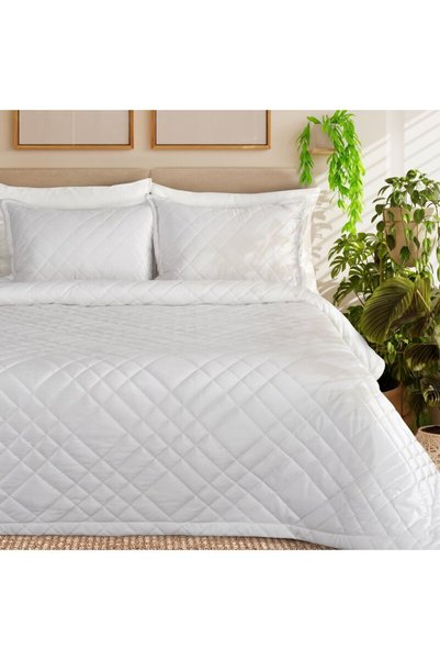 Eurofirany Cuvertura RIA6, 170x210cm, alb, 100% poliester