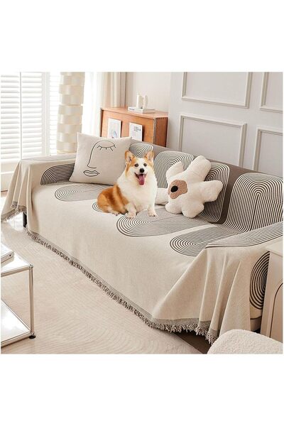 Generic Four Seasons Double Sided Chenille Sofa Towel, Stylish Sofa Cover Ava...