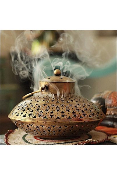 Generic مبخرة معلقة، حامل بخور مخروطي من الفحم والراتنج، ديكور منزلي عتيق للج...