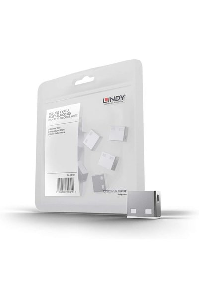 Generic USB Port Blocker - Pack of 10 - White 40464