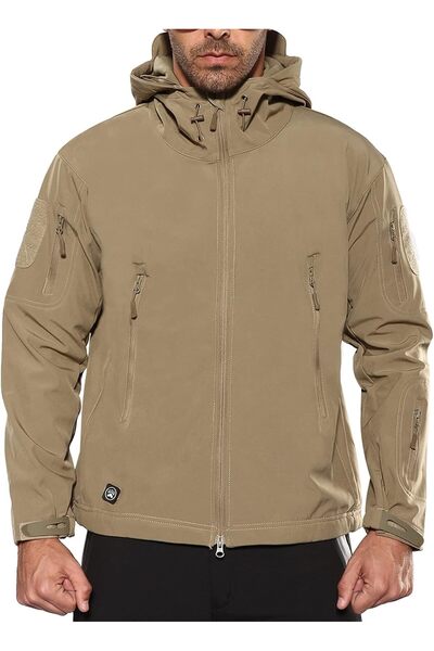 Generic Men's Outdoor Waterproof Soft Shell Hooded Military Tactical Jacket
