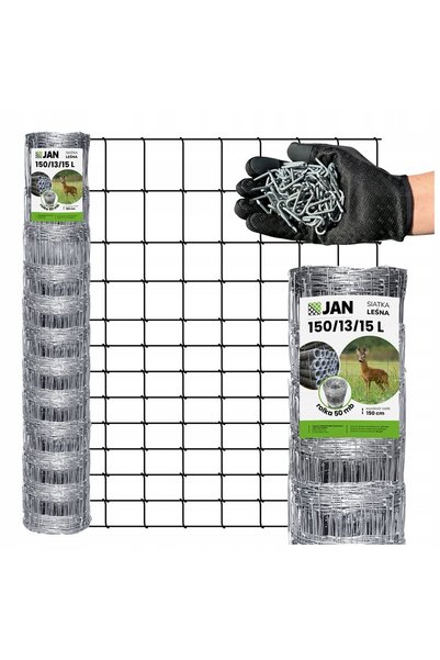jan Plasă de gardă forestieră, metalică, 150/13/15 l, galvanizată, înălțime 1...