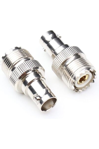 Generic UHF Female to BNC Female Adapter - 2Pack F/F Straight Coax Cable Conn...