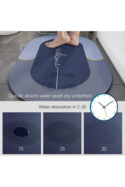 ULHYC Super Absorbent Floor Mat Napa Skin Super Absorbent Bath Mat Quick Dry Bathroom Carpet Floor Doormat