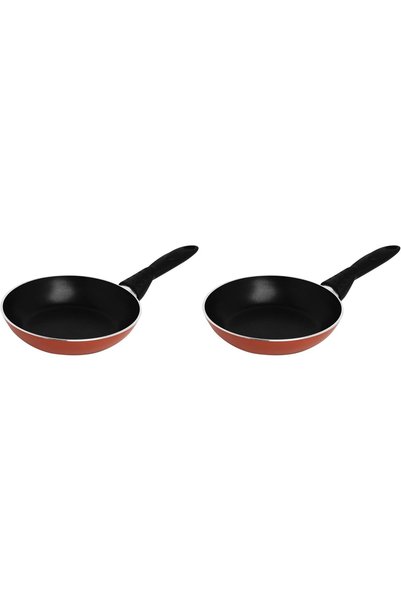 Generic Non Stick Fry Pan with 2 Layered Aluminium Coating, 18 cm, Brown (Pac...