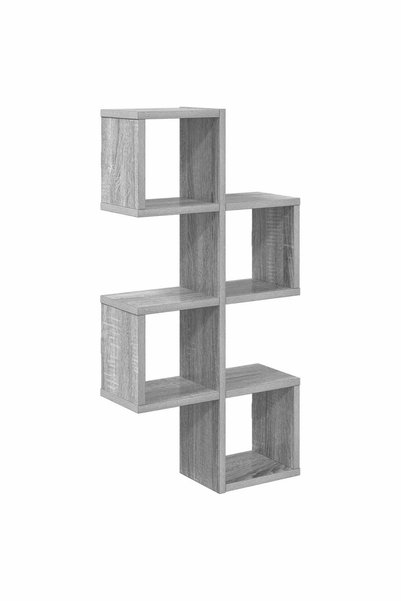 vidaxl Raft de perete Montare pe perete Sonoma gri 39 x 15 x 76 cm