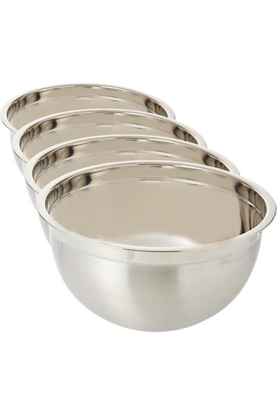 Generic Stainless Steel,Grey - Bowls (Pack of 4)