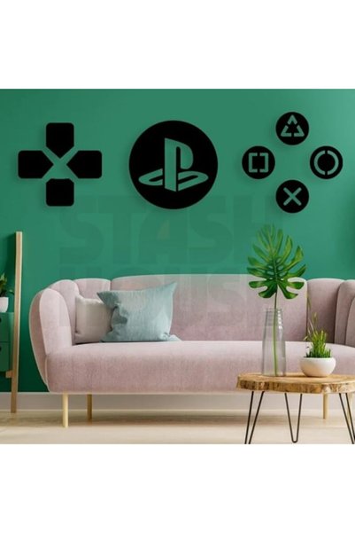 Generic مجموعة ملصقات جدارية مقطوعة بالليزر من GOZY DIY للاعبين، ديكور منزلي ...