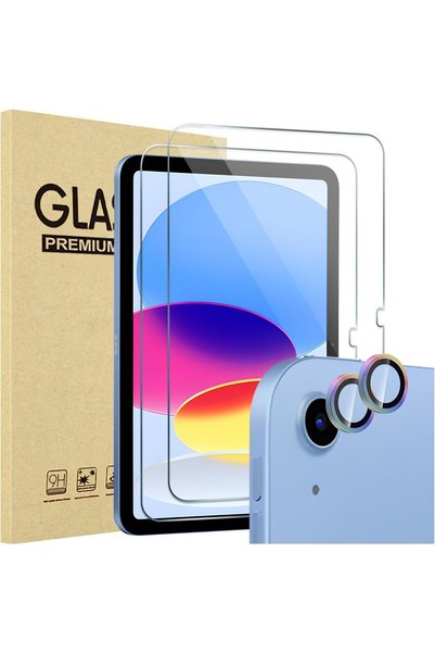 Generic Screen Protector for iPad 11/10, 2 Glass + 2 Lens, Colorful