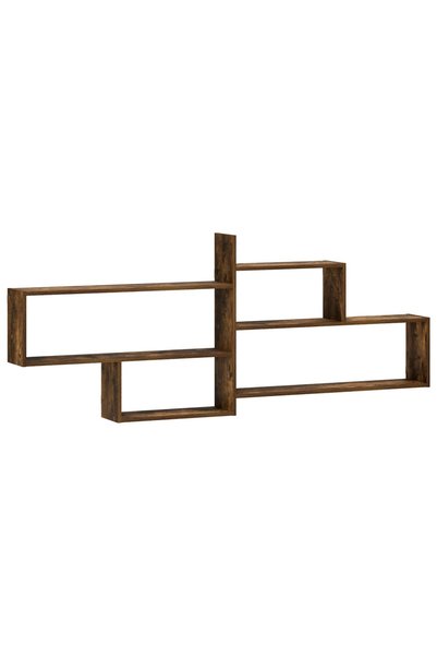 vidaxl Raft de perete Stejar fumuriu 168.5 x 17 x 68 cm Lemn prelucrat