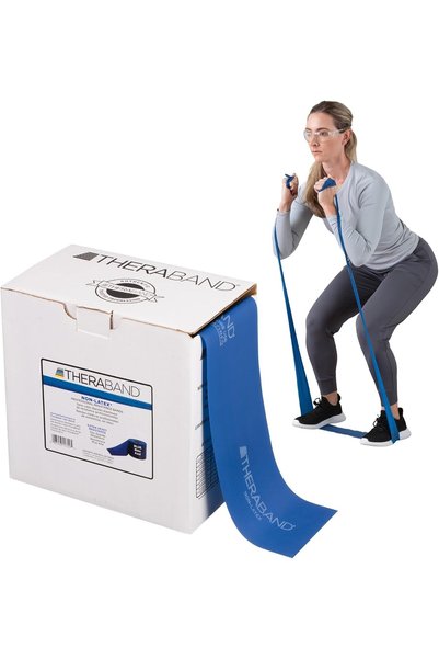 THERABAND Resistance Band 50 Yard Roll, Extra Heavy Blue Non-Latex Profession...