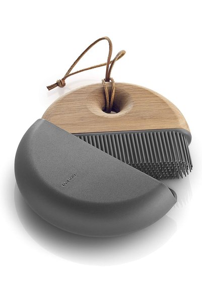 B & S Eva Solo Sweep Dustpan and Brush Set – Compact Nordic Design with Oak H...