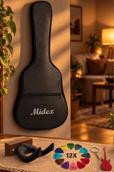 Midex GK-30E torba za električnu gitaru, kvalitetna crna torbica (zidni držač...