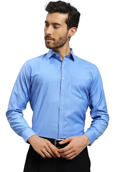 Generic Men's Formal Shirt – Wrinkle-Free Poly Cotton Fabric, Full Sleeves, R...