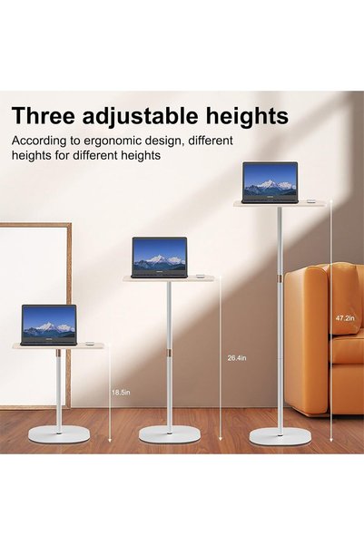 XICEN Portable Laptop Floor Stand, Standing Sitting Height Adjustable 27.5" t...