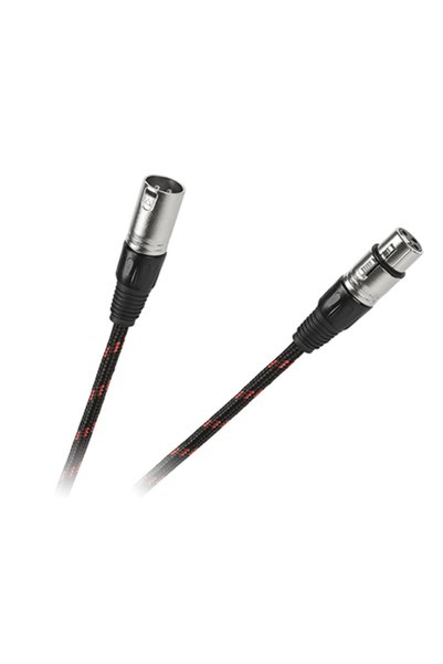 Lechpol Cablu microfon profesional XLR, Mamă la Tată, 5 m, Manșon împletit di...