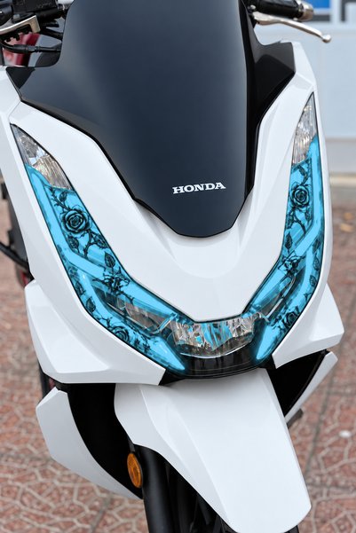 Banxtre Honda PCX için Sarmaşık Desenli Kalın Kesim Far Filmi Far Tasarım Sti...