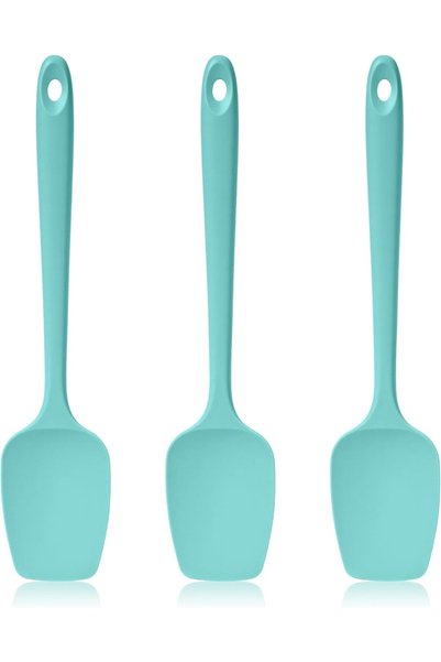 Generic 315℃ Heat Resistant Silicone Spoon Spatula Set of 3, Aqua Sky