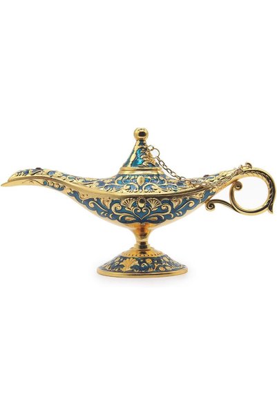 Generic مصباح علاء الدين السحري الكلاسيكي للديكور المنزلي وكهدية، باللون الذه...