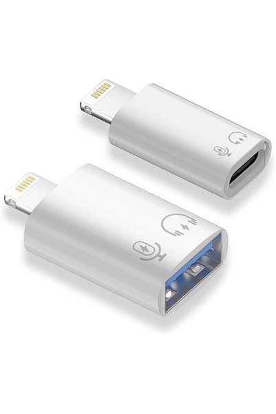 Khazna USB C/USB 3.0 Female to Lightning Male OTG Adapter, Fit for iPhone/iPa...