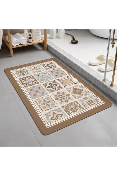 Generic سجادة حمام من طين الدياتوم مقاس 40×60 سم، فائقة النعومة وعالية الامتص...