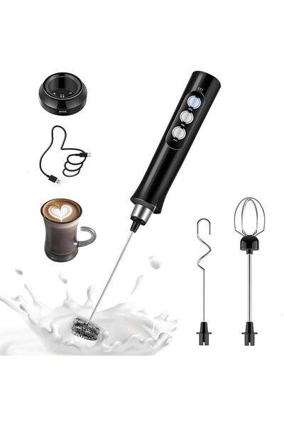 Generic جهاز رغوة الحليب المحمول، قابل لإعادة الشحن عبر USB بسعة 1200 مللي أم...