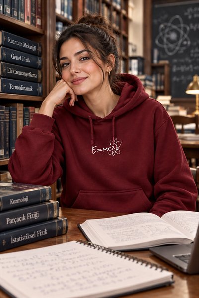 Satranç Medya Einstein's Outfit Adult Unisex Fleece Hooded Sweatshirt