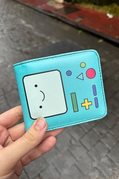 Köstebek Blue Adventure Time Bmo Men's Wallet