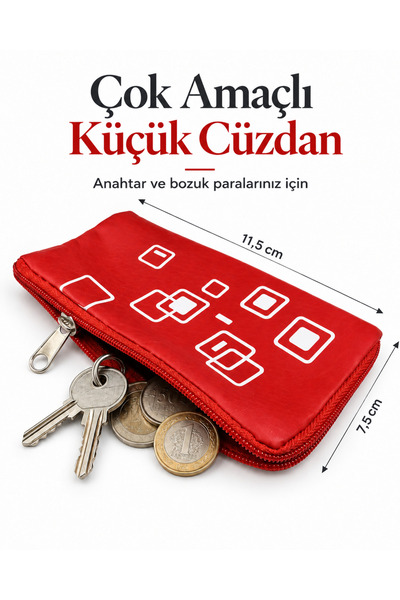 SURTECH Çok Amaçlı Cep Cüzdanı / Anahtarllık / Anahtar koruyucu