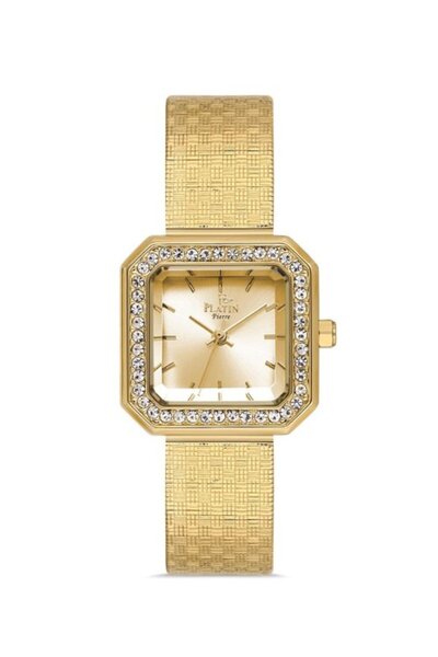 Platin Pierre ساعة يد نسائية SA-PL-1256LC-B4 بحزام من الخوص