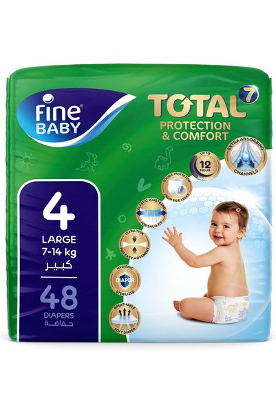 Generic Double Lock, Size 4, Large, 7-14 Kg, Jumbo Pack, 48 Diapers
