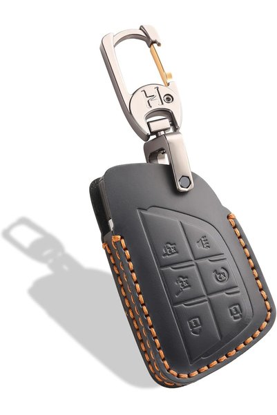 Generic غطاء مفتاح جلدي، متوافق مع سيارات GMC Yukon Denali Sierra موديلات 202...