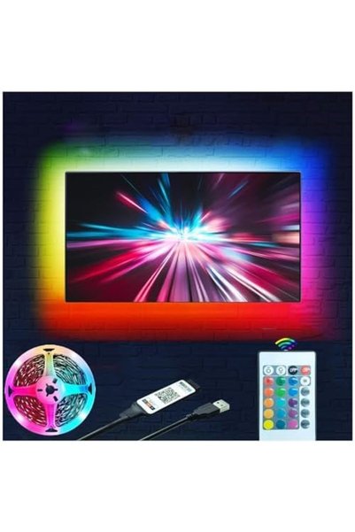 Generic أضواء LED للتلفزيون بطول 16.4 قدم/5 متر، إضاءة خلفية للتلفزيونات من 3...