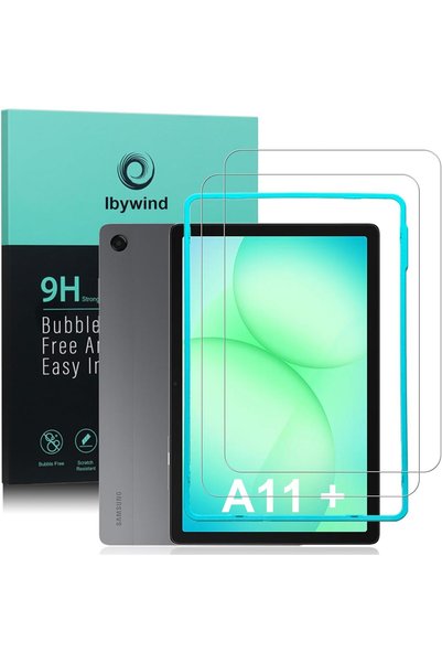 Generic واقي شاشة لسامسونج جالاكسي تاب A9+/A11+، عبوة من قطعتين، زجاج مقوى بص...