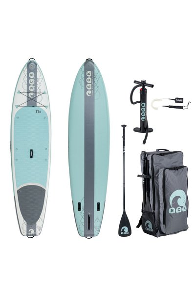 SCK Φουσκωτή σανίδα SUP Mare Nero 11'6 " 3.5μ Γκρι Πακέτο