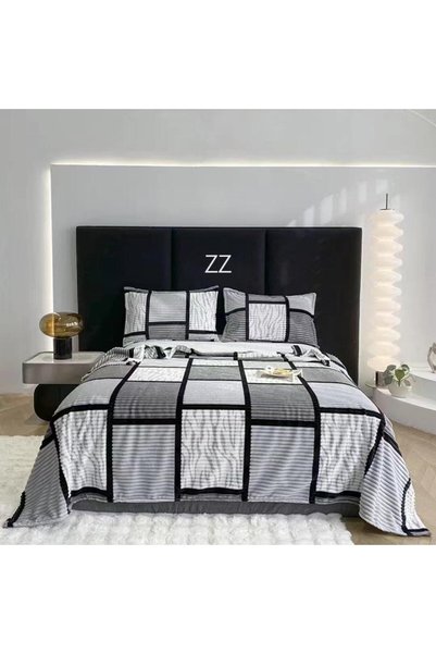 Truva Home Pătură Pufoasă Cocolino | Pentru Pat Dublu | Model Geometric | 200...