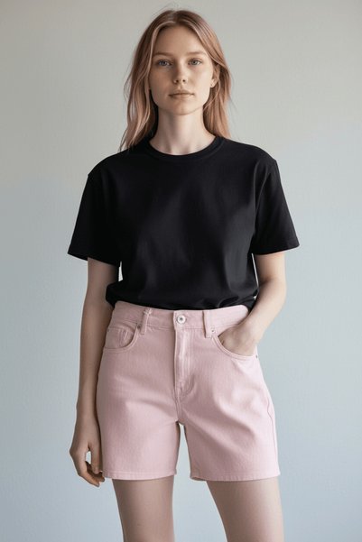 Jennyfer Pantaloni Scurți Tina Light Pink