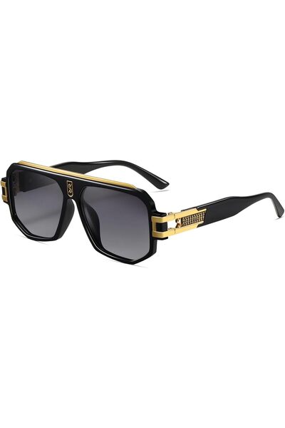 Generic Polarized Retro Pilot Sunglasses For Men Women Trendy Square Flat Top...