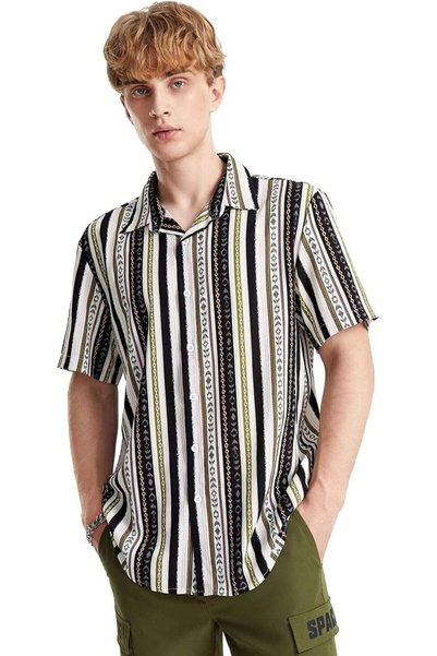 Generic Mens Rayon Men's Casual Shirt Regular Fit Western