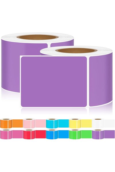 Generic 2 Rolls Rectangle Thermal Labels Self Adhesive Labels Stickers 2" x 2...