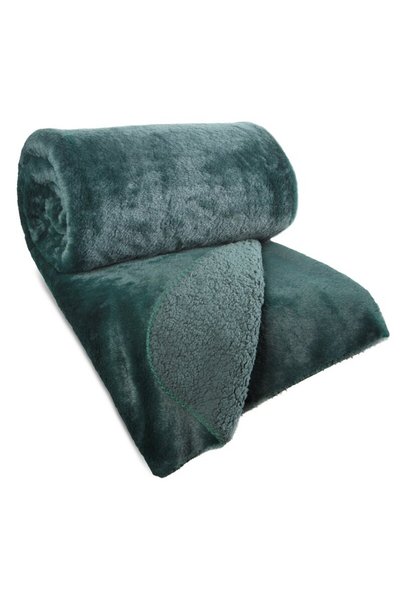 Eurofirany Cuvertura de pat NINA 220 x 240 verde inchis